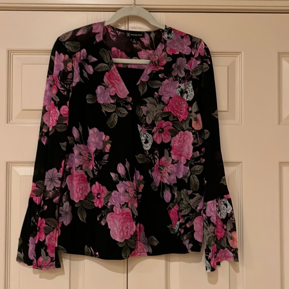 Gently worn, long sleeve blouse, size Medium, by INC
